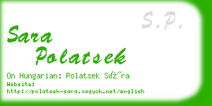 sara polatsek business card